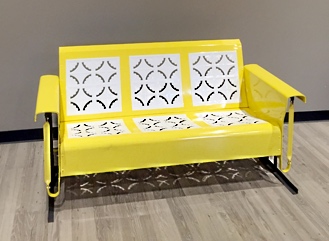 White Yellow Vintage Glider