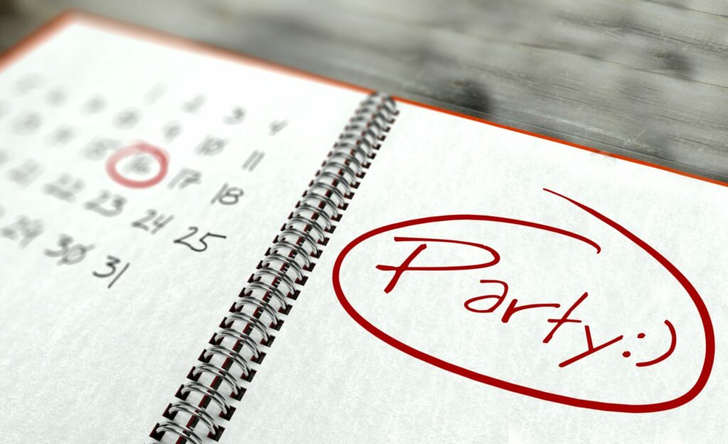 Party Important Day, Calendar Concept