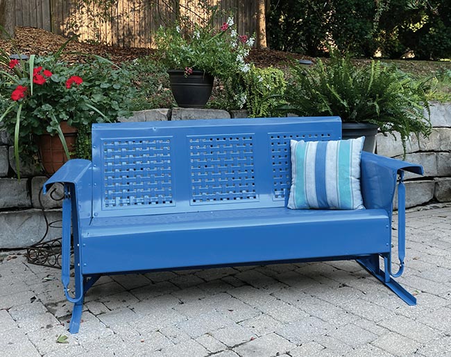 Blue Glider Bench